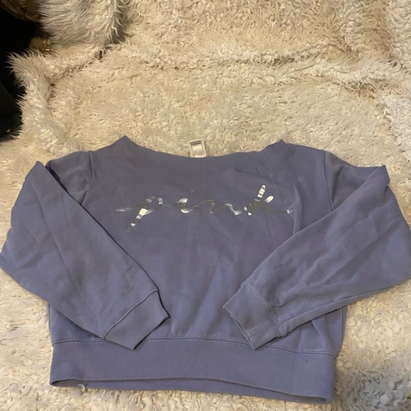 50% off w ♥️ Victoria’s Secret sweatshirt Blue purple L skinny sweats XS bottoms - Picture 7 of 11